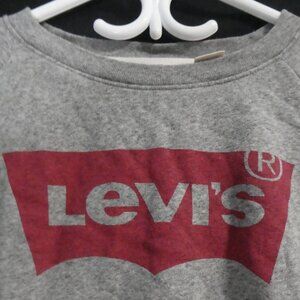LEVI'S | small | Grey Crewneck Sweatshirt | Bold Levi's Print Front